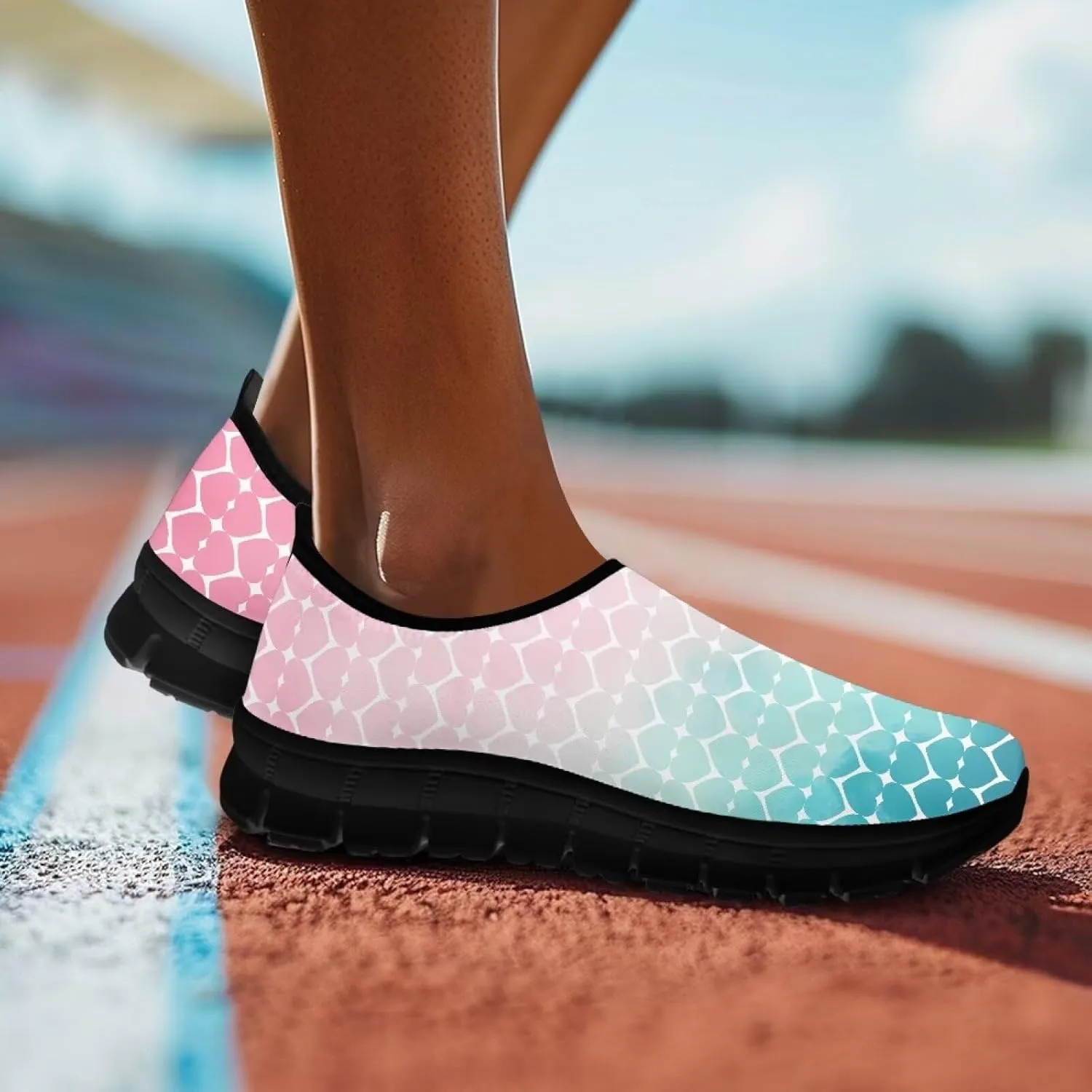 Women's Sneakers Casual Breathable Tennis Workout Sneakers Slip-On Non-Slip Yoga Running Walking Shoes for Women US 5.5-11.5