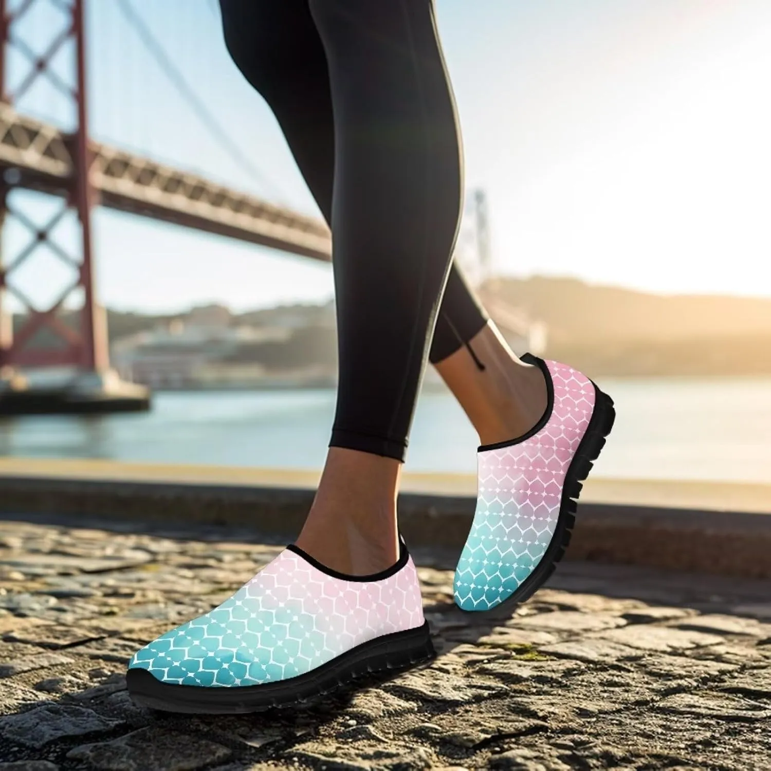 Women's Sneakers Casual Breathable Tennis Workout Sneakers Slip-On Non-Slip Yoga Running Walking Shoes for Women US 5.5-11.5