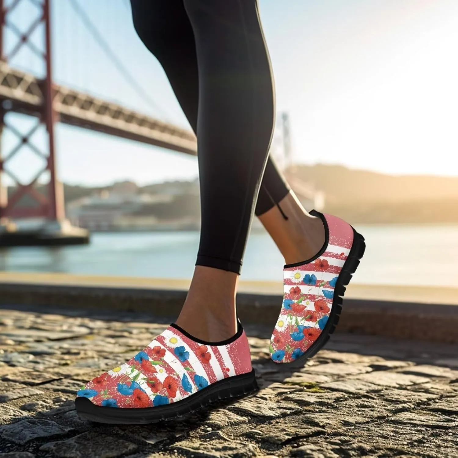 Women's Sneakers Casual Breathable Tennis Workout Sneakers Slip-On Non-Slip Yoga Running Walking Shoes for Women US 5.5-11.5
