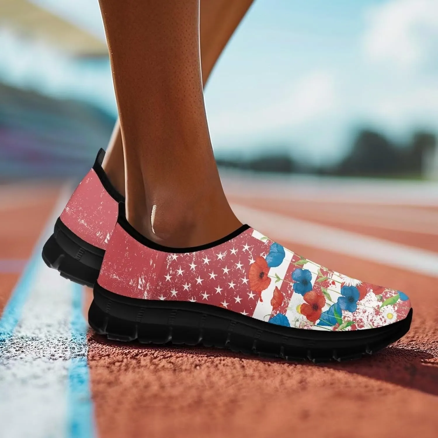 Women's Sneakers Casual Breathable Tennis Workout Sneakers Slip-On Non-Slip Yoga Running Walking Shoes for Women US 5.5-11.5