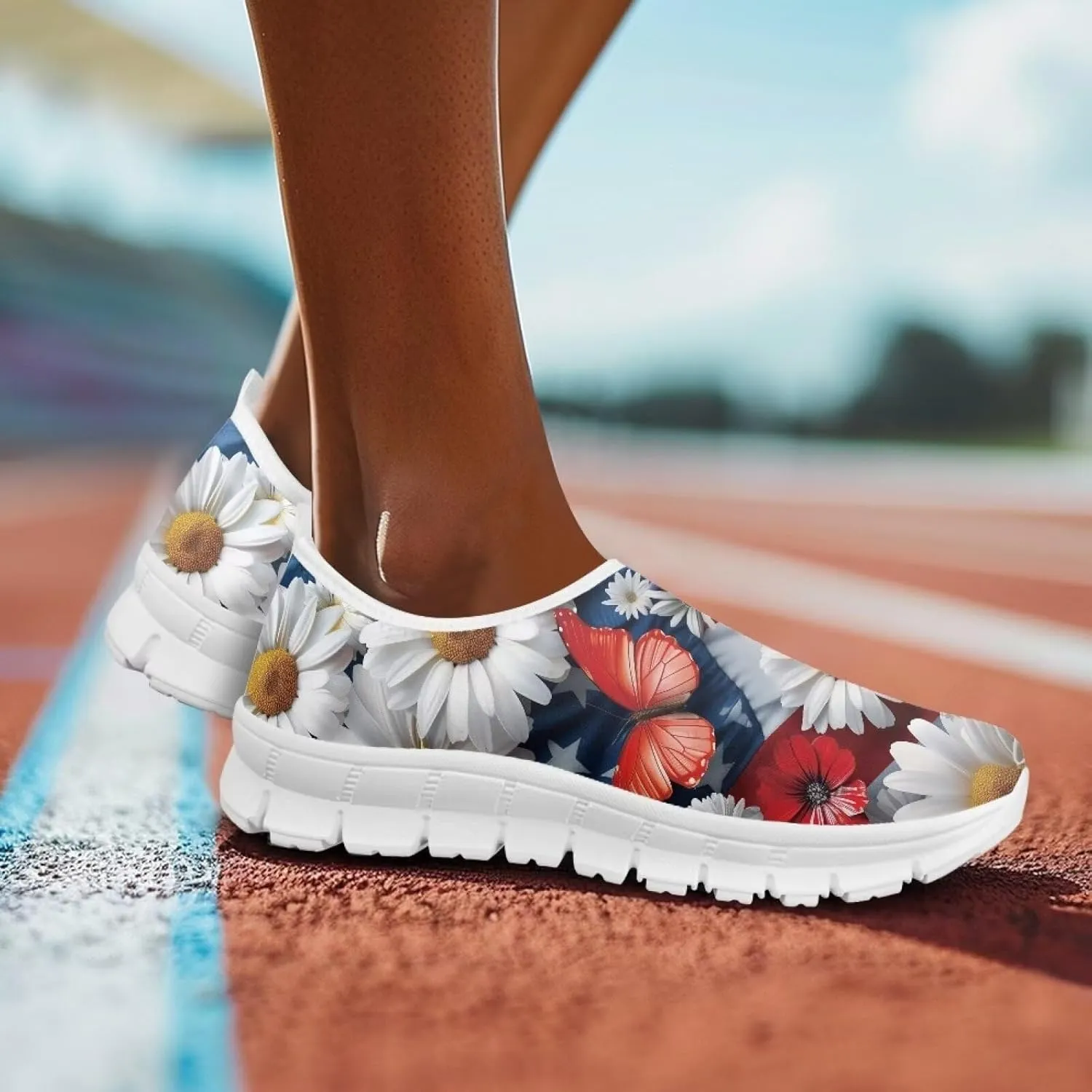Women's Sneakers Casual Breathable Tennis Workout Sneakers Slip-On Non-Slip Yoga Running Walking Shoes for Women US 5.5-11.5