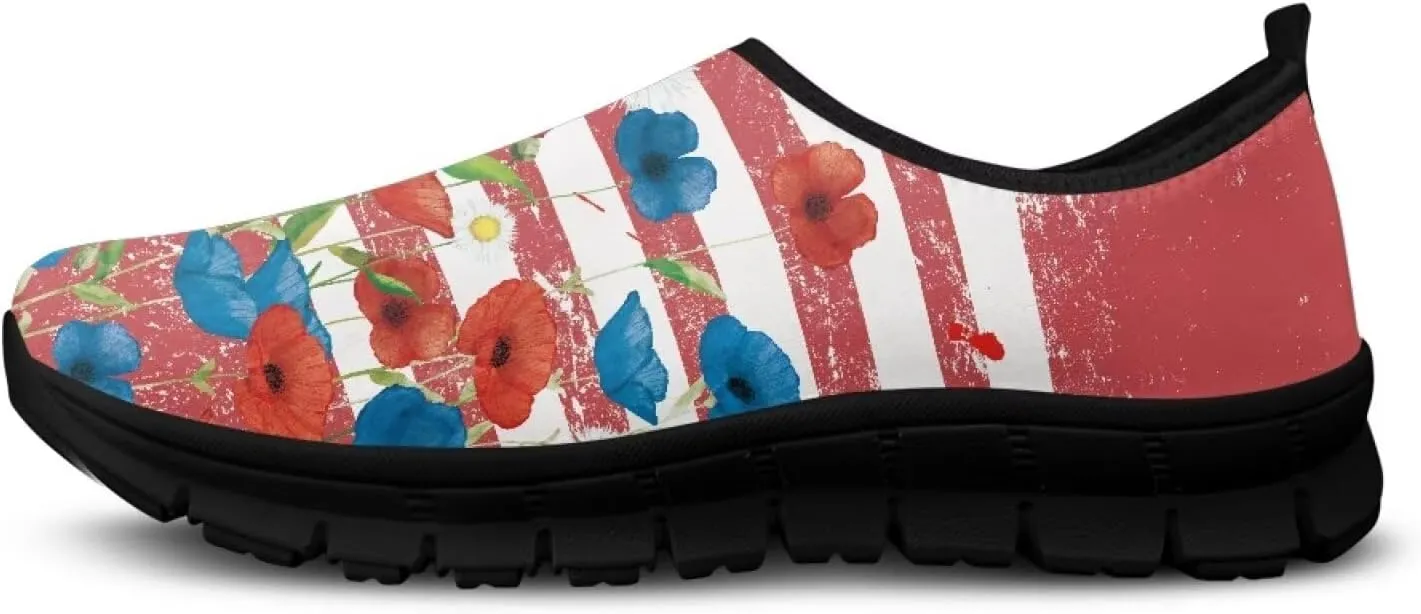 Women's Sneakers Casual Breathable Tennis Workout Sneakers Slip-On Non-Slip Yoga Running Walking Shoes for Women US 5.5-11.5