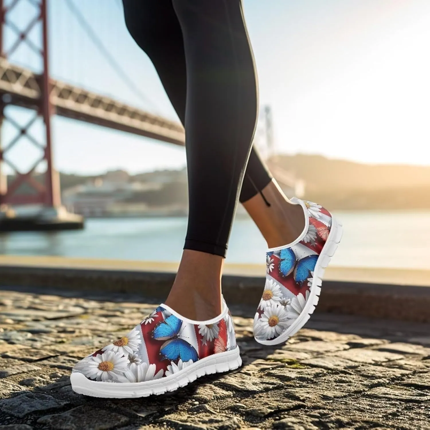 Women's Sneakers Casual Breathable Tennis Workout Sneakers Slip-On Non-Slip Yoga Running Walking Shoes for Women US 5.5-11.5
