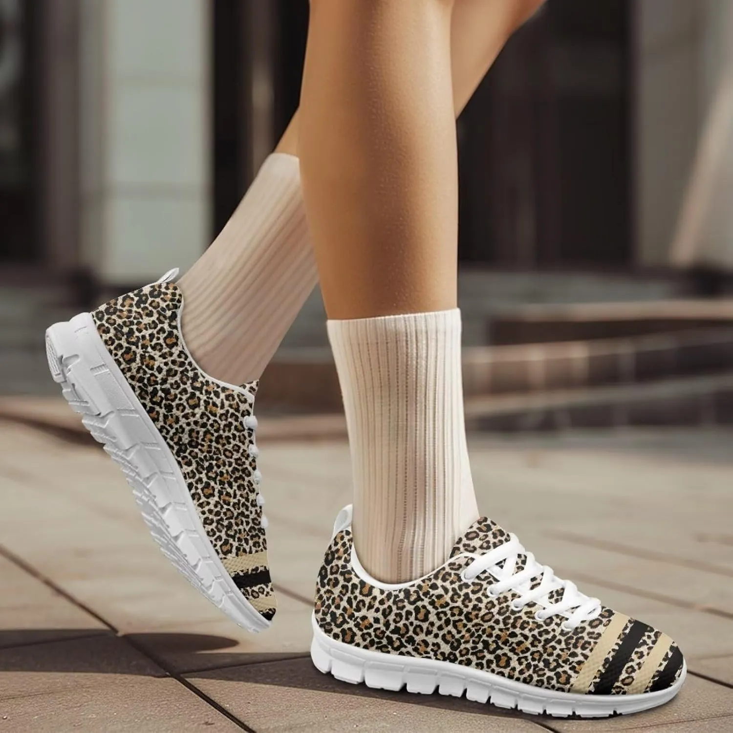 Women's Tennis Workout Sneakers Outdoor Walking Non-Slip Casual Cozy Shoes Lightweight Work Lace-Up Sneaker for Womens US 5-12