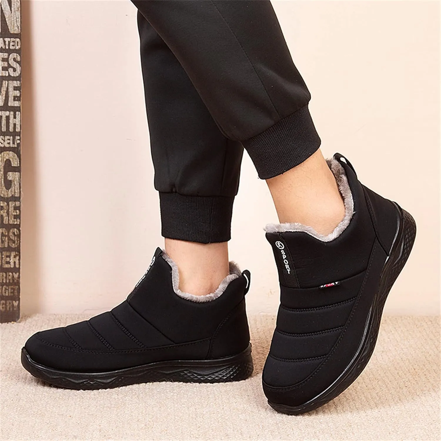 Womens Waterproof Winter Boots Wide Width Womens Winter Boots Wide Width Snow Boots for Women Wide Waterproof Womens Winter Snow Walking Shoes Botas Impermeables Para Mujer De Trabajo