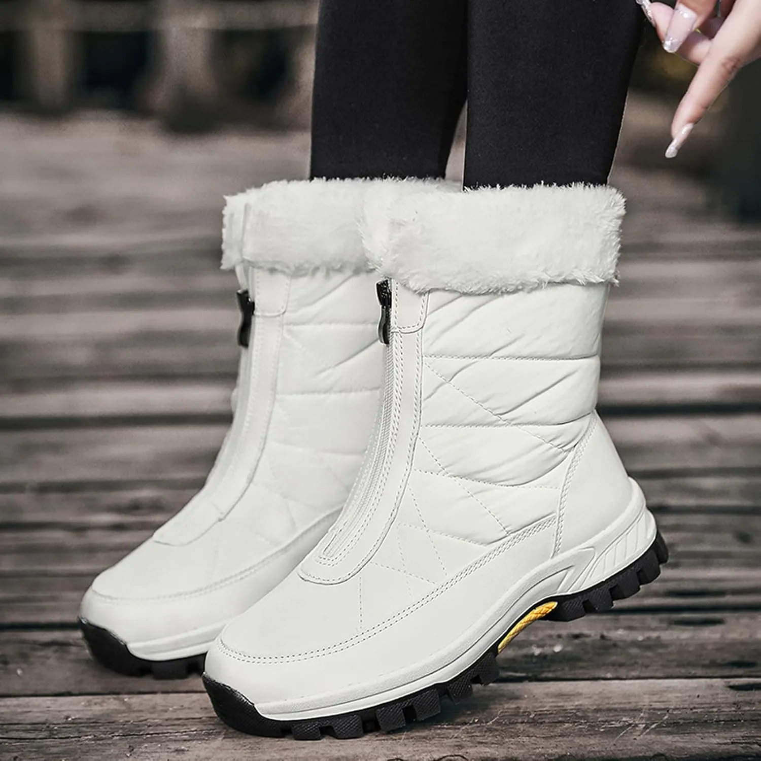 Womens Winter Snow Boots Waterproof Womens Boots Winter 2023 Warm Winter Boots Women Knee High Winter Womens Boots Slip on Plus Size Snow Boots Extra Wide Calf