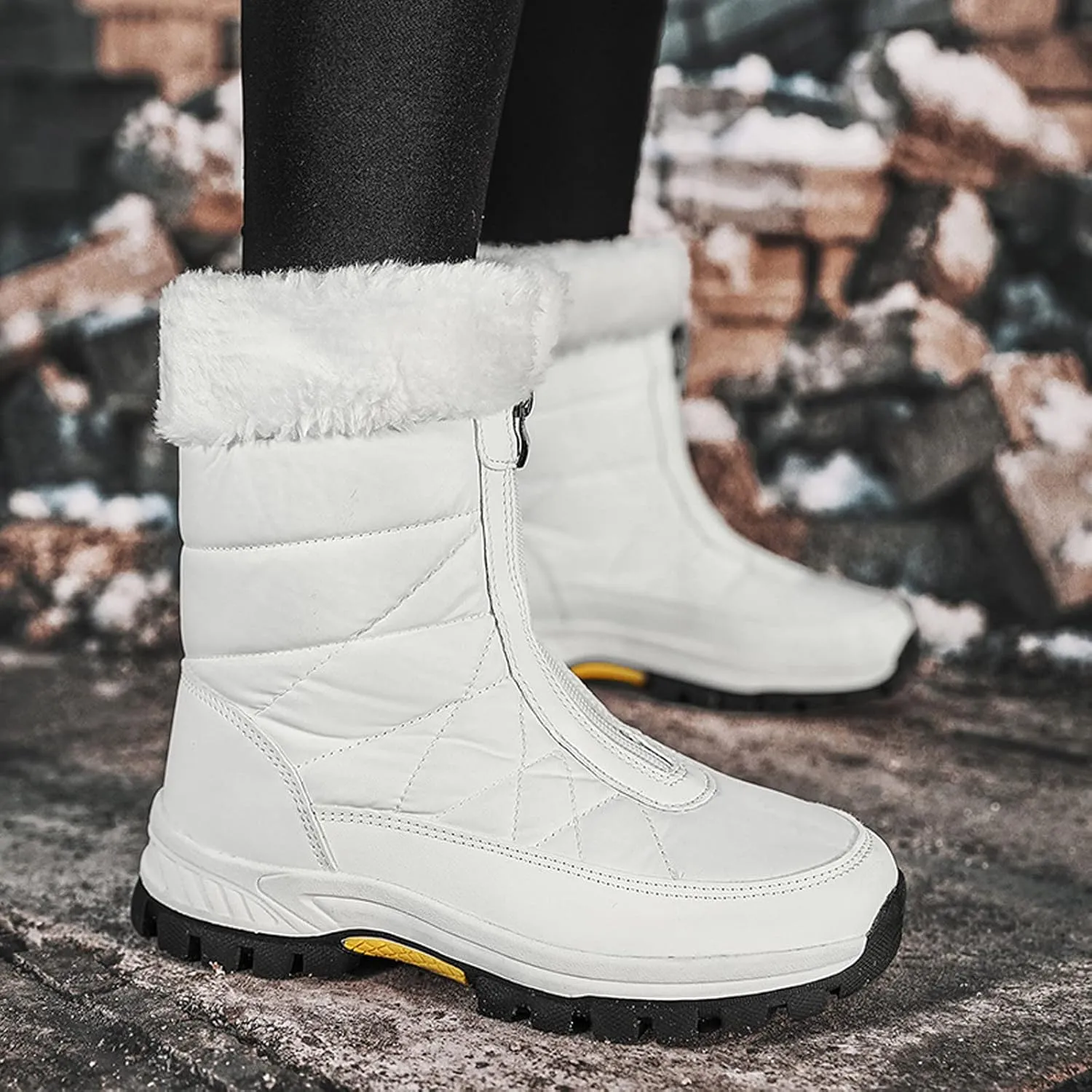 Womens Winter Snow Boots Waterproof Womens Boots Winter 2023 Warm Winter Boots Women Knee High Winter Womens Boots Slip on Plus Size Snow Boots Extra Wide Calf