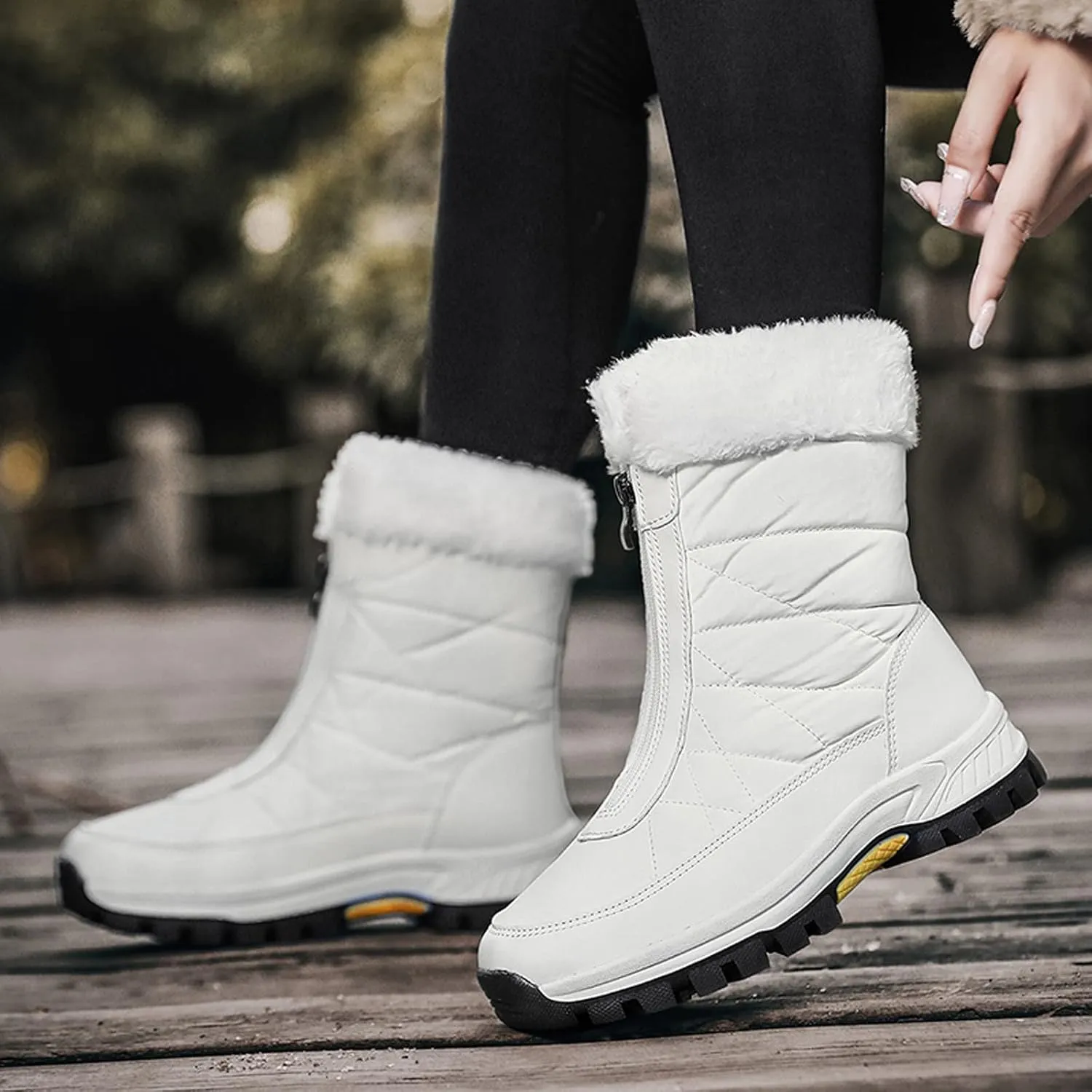 Womens Winter Snow Boots Waterproof Womens Boots Winter 2023 Warm Winter Boots Women Knee High Winter Womens Boots Slip on Plus Size Snow Boots Extra Wide Calf