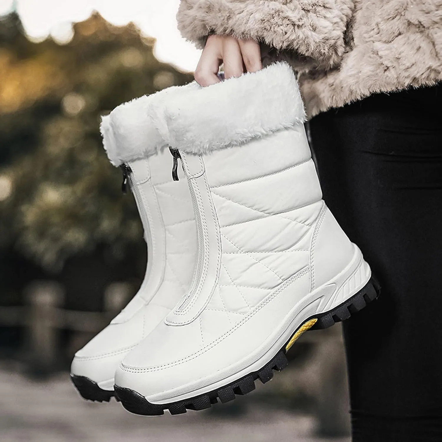 Womens Winter Snow Boots Waterproof Womens Boots Winter 2023 Warm Winter Boots Women Knee High Winter Womens Boots Slip on Plus Size Snow Boots Extra Wide Calf