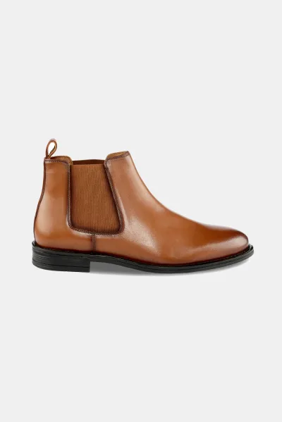 Yago Gusset Dress Shoes - Tan
