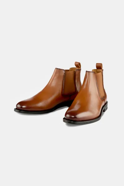 Yago Gusset Dress Shoes - Tan