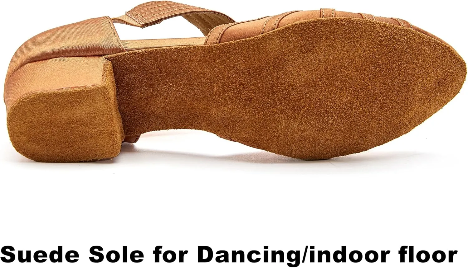 YYTing Women Swing Latin Ballroom Salsa Dance Shoes (Closed Toe, Suede Sole) YT12