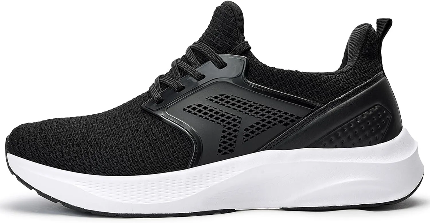 ZZS Mens White Sneaker Tennis Shoes - Slip On Running Shoes Lightweight Casual Walking Shoes for Athletic Workout Gym